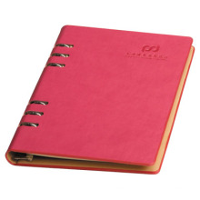 Artigos de papelaria personalizados Journal PU Leather Hardcover Binder Notebook